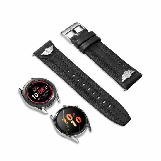 Apple Watch Strap 42/44/45 Wings Leather Police - Black